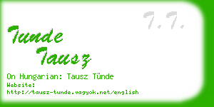 tunde tausz business card